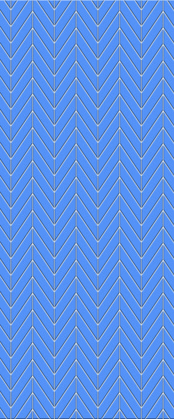 Blue Chevron Acrylic Shower Wall Panel 2440mm x 1220mm (3mm Thick) - CladdTech