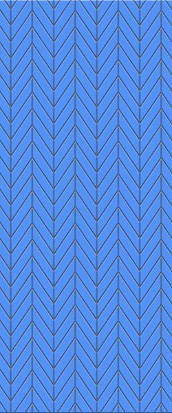 Blue Chevron Acrylic Shower Wall Panel 2440mm x 1220mm (3mm Thick) - CladdTech
