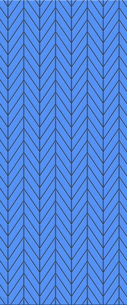 Blue Chevron Acrylic Shower Wall Panel 2440mm x 1220mm (3mm Thick) - CladdTech