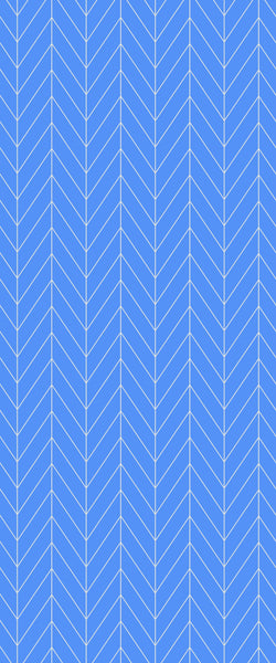 Blue Chevron Acrylic Shower Wall Panel 2440mm x 1220mm (3mm Thick) - CladdTech