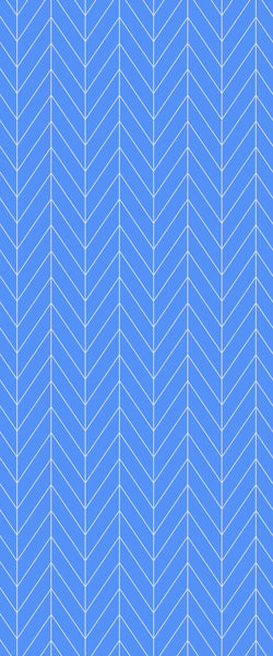 Blue Chevron Acrylic Shower Wall Panel 2440mm x 1220mm (3mm Thick) - CladdTech