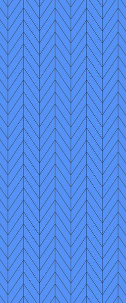 Blue Chevron Acrylic Shower Wall Panel 2440mm x 1220mm (3mm Thick) - CladdTech