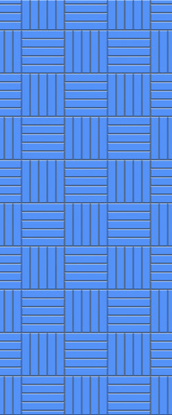 Blue Mosaic Acrylic Shower Wall Panel 2440mm x 1220mm (3mm Thick) - CladdTech