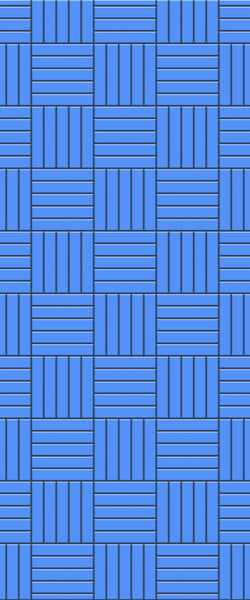 Blue Mosaic Acrylic Shower Wall Panel 2440mm x 1220mm (3mm Thick) - CladdTech