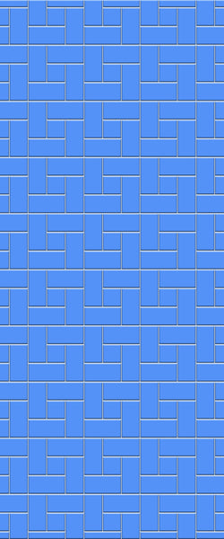 Blue Windmill Tile Acrylic Shower Wall Panel 2440mm x 1220mm (3mm Thick)