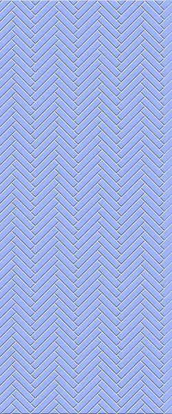 Blue Single Herringbone Tile Acrylic Shower Wall Panel 2440mm x 1220mm (3mm Thick) - CladdTech