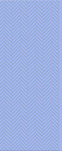 Blue Single Herringbone Tile Acrylic Shower Wall Panel 2440mm x 1220mm (3mm Thick) - CladdTech