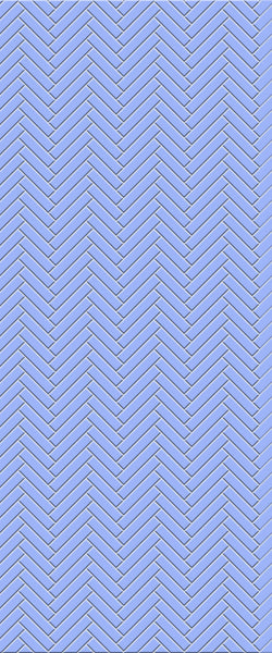 Blue Single Herringbone Tile Acrylic Shower Wall Panel 2440mm x 1220mm (3mm Thick) - CladdTech
