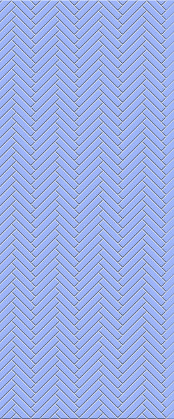 Blue Single Herringbone Tile Acrylic Shower Wall Panel 2440mm x 1220mm (3mm Thick) - CladdTech