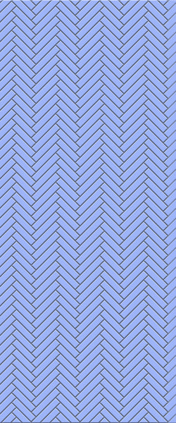 Blue Single Herringbone Tile Acrylic Shower Wall Panel 2440mm x 1220mm (3mm Thick) - CladdTech