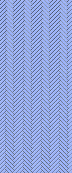 Blue Single Herringbone Tile Acrylic Shower Wall Panel 2440mm x 1220mm (3mm Thick) - CladdTech