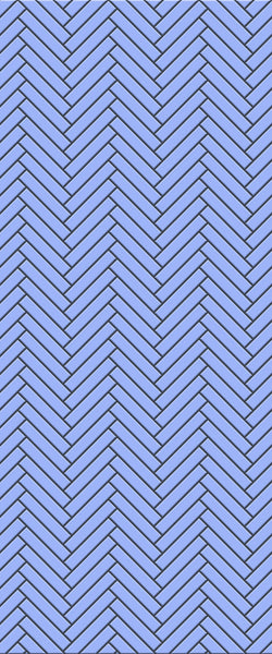 Blue Double Herringbone Tile Acrylic Shower Wall Panel 2440mm x 1220mm (3mm Thick) - CladdTech