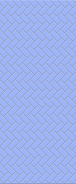 Blue Diagonal Herringbone Tile Acrylic Shower Wall Panel 2440mm x 1220mm (3mm Thick) - CladdTech