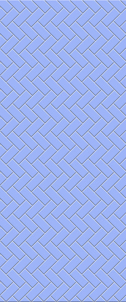 Blue Diagonal Herringbone Tile Acrylic Shower Wall Panel 2440mm x 1220mm (3mm Thick) - CladdTech