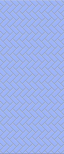 Blue Diagonal Herringbone Tile Acrylic Shower Wall Panel 2440mm x 1220mm (3mm Thick) - CladdTech