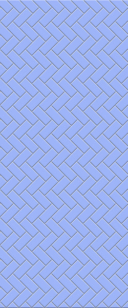 Blue Diagonal Herringbone Tile Acrylic Shower Wall Panel 2440mm x 1220mm (3mm Thick) - CladdTech