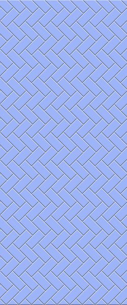 Blue Diagonal Herringbone Tile Acrylic Shower Wall Panel 2440mm x 1220mm (3mm Thick) - CladdTech