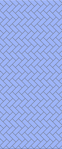 Blue Diagonal Herringbone Tile Acrylic Shower Wall Panel 2440mm x 1220mm (3mm Thick) - CladdTech