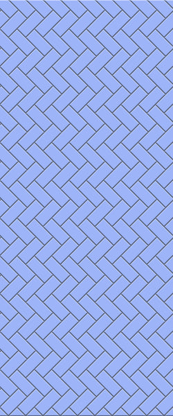 Blue Diagonal Herringbone Tile Acrylic Shower Wall Panel 2440mm x 1220mm (3mm Thick) - CladdTech