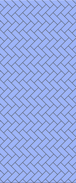 Blue Diagonal Herringbone Tile Acrylic Shower Wall Panel 2440mm x 1220mm (3mm Thick) - CladdTech