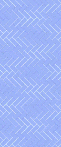 Blue Diagonal Herringbone Tile Acrylic Shower Wall Panel 2440mm x 1220mm (3mm Thick) - CladdTech