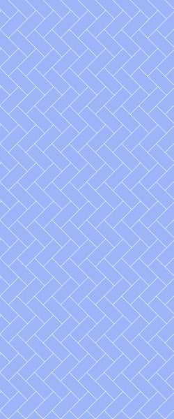 Blue Diagonal Herringbone Tile Acrylic Shower Wall Panel 2440mm x 1220mm (3mm Thick) - CladdTech