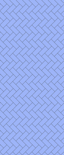 Blue Diagonal Herringbone Tile Acrylic Shower Wall Panel 2440mm x 1220mm (3mm Thick) - CladdTech