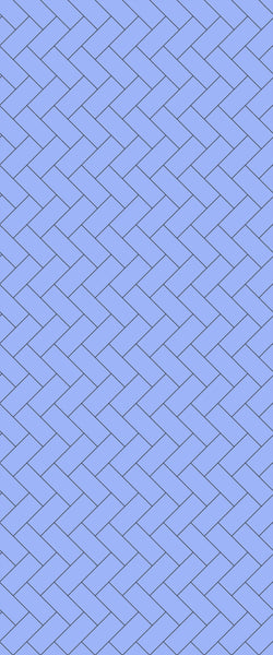 Blue Diagonal Herringbone Tile Acrylic Shower Wall Panel 2440mm x 1220mm (3mm Thick) - CladdTech