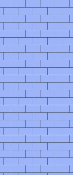 Blue Brick Tile Acrylic Shower Wall Panel 2440mm x 1220mm (3mm Thick) - CladdTech