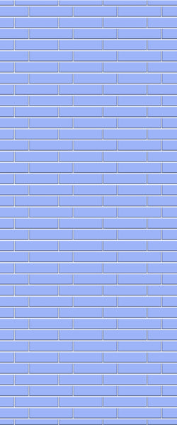 Blue Brickslips Acrylic Shower Wall Panel 2440mm x 1220mm (3mm Thick) - CladdTech