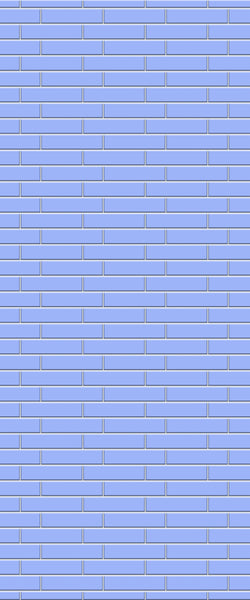 Blue Brickslips Acrylic Shower Wall Panel 2440mm x 1220mm (3mm Thick) - CladdTech