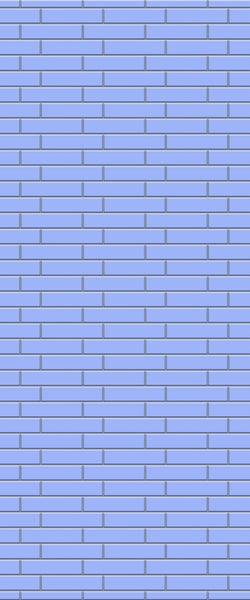 Blue Brickslips Acrylic Shower Wall Panel 2440mm x 1220mm (3mm Thick) - CladdTech