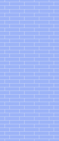 Blue Brickslips Acrylic Shower Wall Panel 2440mm x 1220mm (3mm Thick) - CladdTech