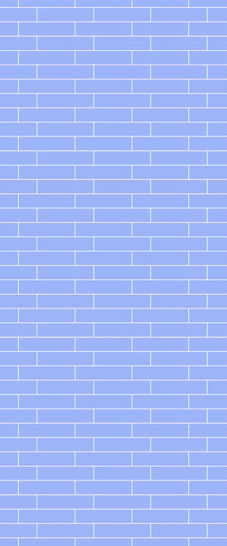 Blue Brickslips Acrylic Shower Wall Panel 2440mm x 1220mm (3mm Thick) - CladdTech