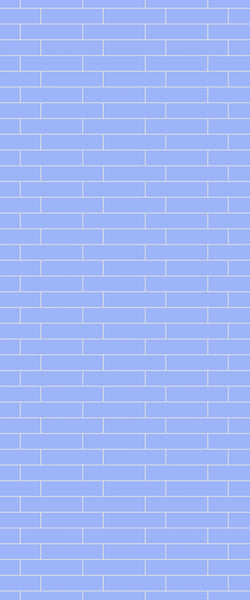 Blue Brickslips Acrylic Shower Wall Panel 2440mm x 1220mm (3mm Thick) - CladdTech
