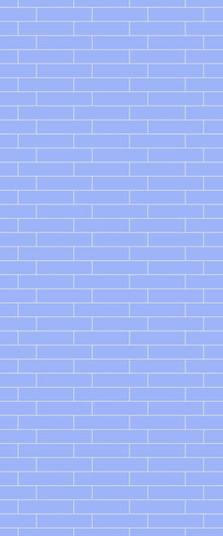 Blue Brickslips Acrylic Shower Wall Panel 2440mm x 1220mm (3mm Thick) - CladdTech