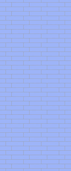 Blue Brickslips Acrylic Shower Wall Panel 2440mm x 1220mm (3mm Thick) - CladdTech