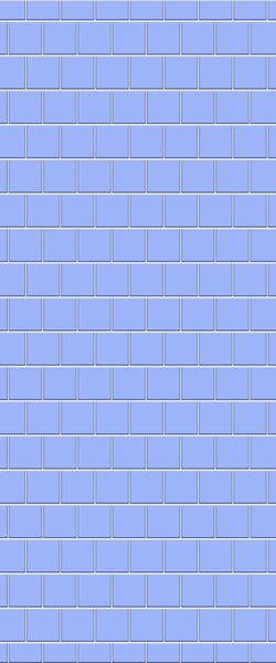 Blue Large Squares Acrylic Shower Wall Panel 2440mm x 1220mm (3mm Thick) - CladdTech