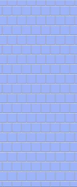 Blue Large Squares Acrylic Shower Wall Panel 2440mm x 1220mm (3mm Thick) - CladdTech