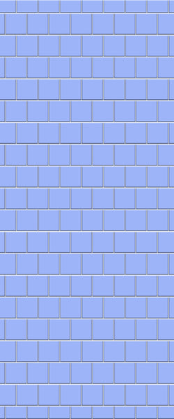 Blue Large Squares Acrylic Shower Wall Panel 2440mm x 1220mm (3mm Thick) - CladdTech