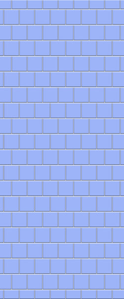 Blue Large Squares Acrylic Shower Wall Panel 2440mm x 1220mm (3mm Thick) - CladdTech