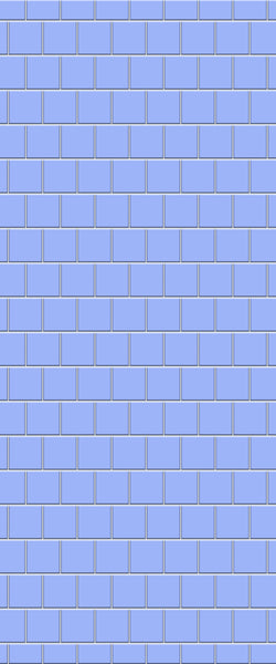 Blue Large Squares Acrylic Shower Wall Panel 2440mm x 1220mm (3mm Thick) - CladdTech