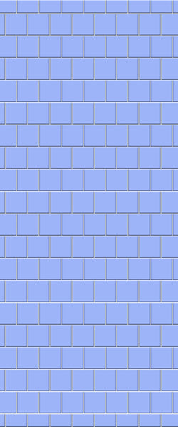 Blue Large Squares Acrylic Shower Wall Panel 2440mm x 1220mm (3mm Thick) - CladdTech