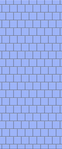 Blue Large Squares Acrylic Shower Wall Panel 2440mm x 1220mm (3mm Thick) - CladdTech