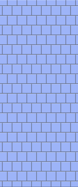 Blue Large Squares Acrylic Shower Wall Panel 2440mm x 1220mm (3mm Thick) - CladdTech