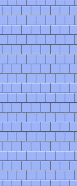 Blue Large Squares Acrylic Shower Wall Panel 2440mm x 1220mm (3mm Thick) - CladdTech