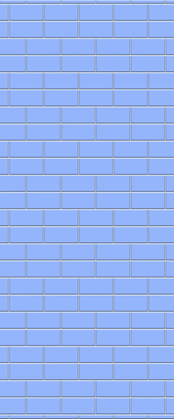 Blue Brickbond Acrylic Shower Wall Panel 2440mm x 1220mm (3mm Thick) - CladdTech