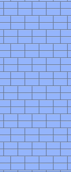 Blue Brickbond Acrylic Shower Wall Panel 2440mm x 1220mm (3mm Thick) - CladdTech