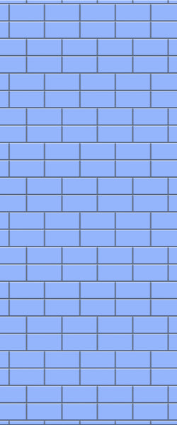 Blue Brickbond Acrylic Shower Wall Panel 2440mm x 1220mm (3mm Thick) - CladdTech