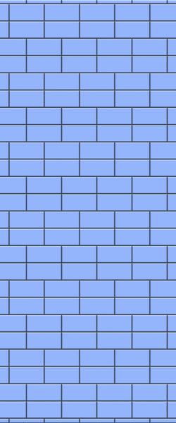Blue Brickbond Acrylic Shower Wall Panel 2440mm x 1220mm (3mm Thick) - CladdTech